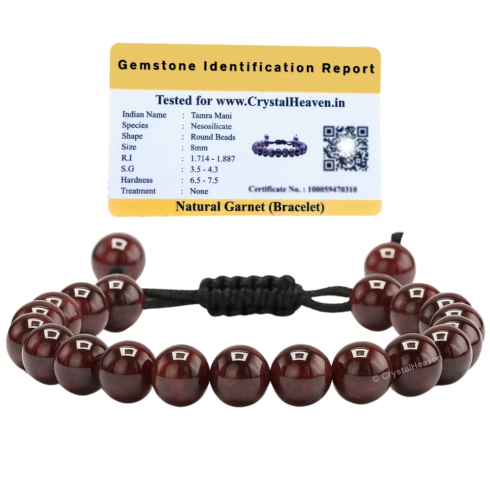 Garnet Bracelet (Adjustable)