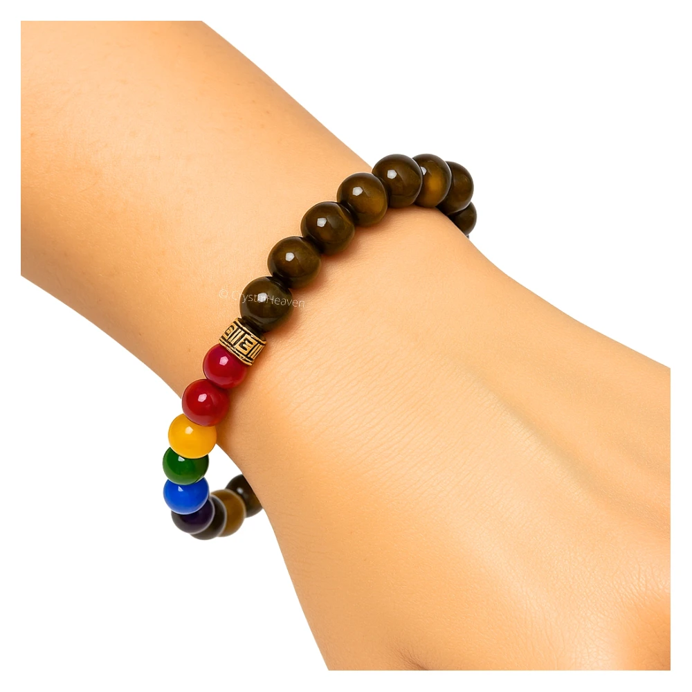 Tiger Eye Chakra Bracelet (Elastic)