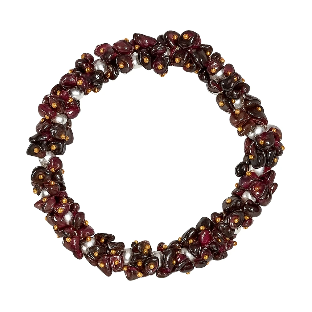 Garnet Chips Bead Bracelet