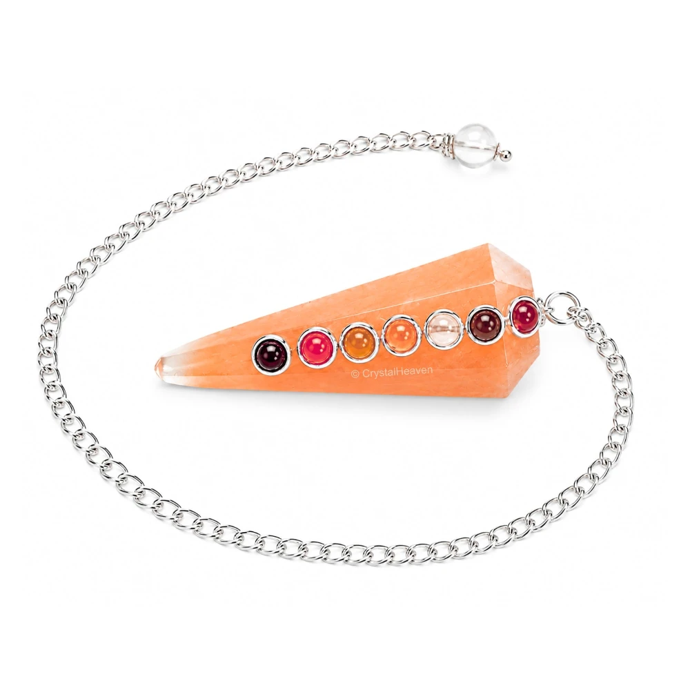 Red Aventurine Pendulum with Chakra Beads