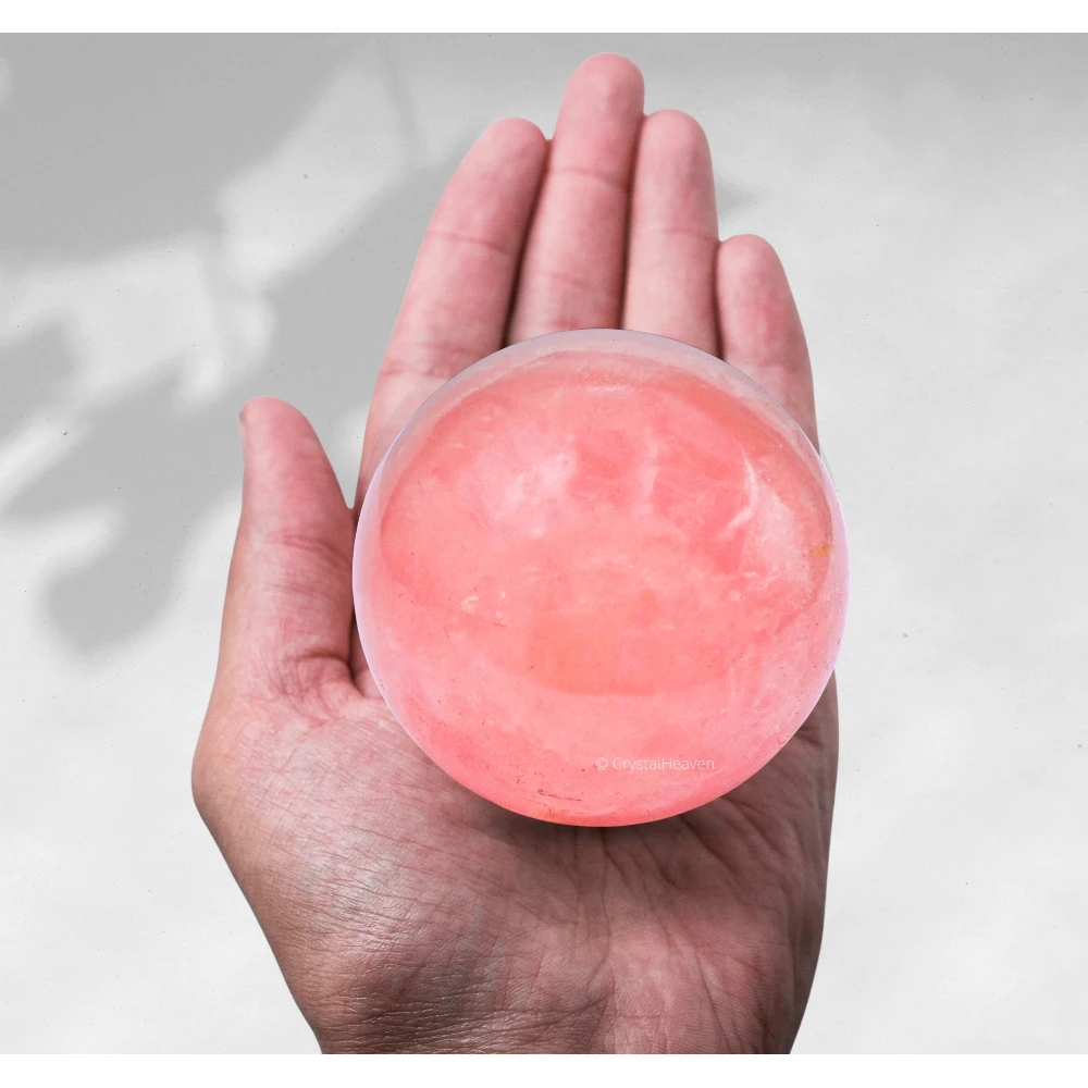 Large Star Rose Quartz Sphere (3 Inch)