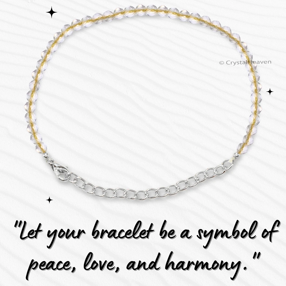 Lemon Quartz Bracelets - 2mm Faceted Beads (Silver)
