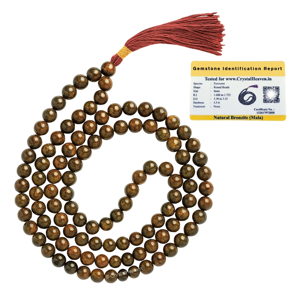 Bronzite Japa Mala (Without Knot)