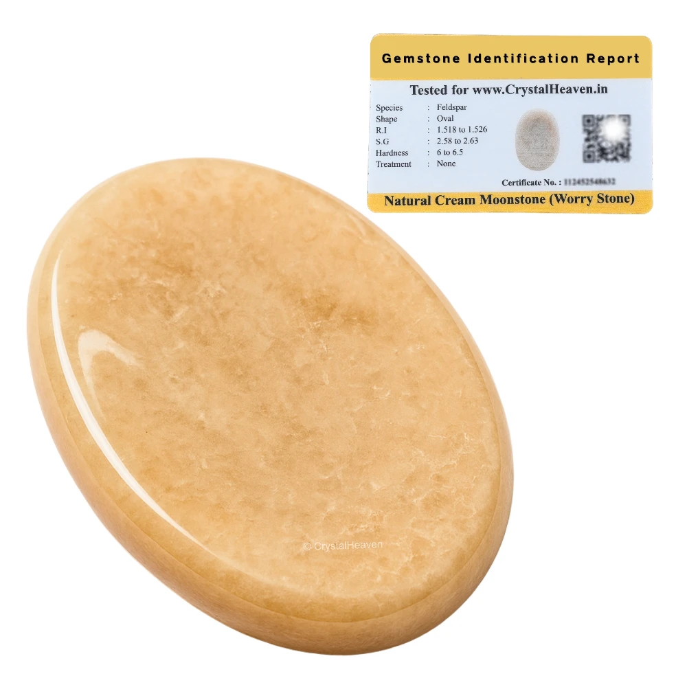 Cream Moonstone  Worry Stone