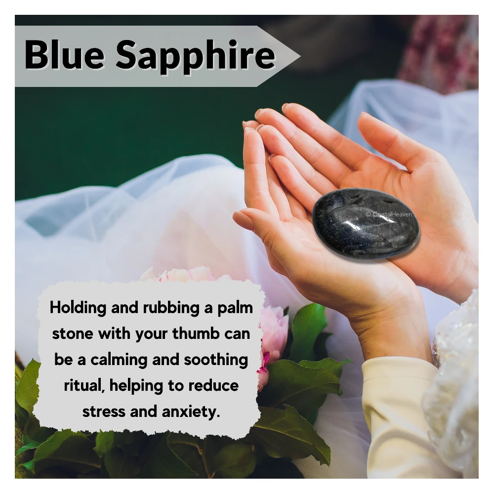 Blue Sapphire Palm Stone