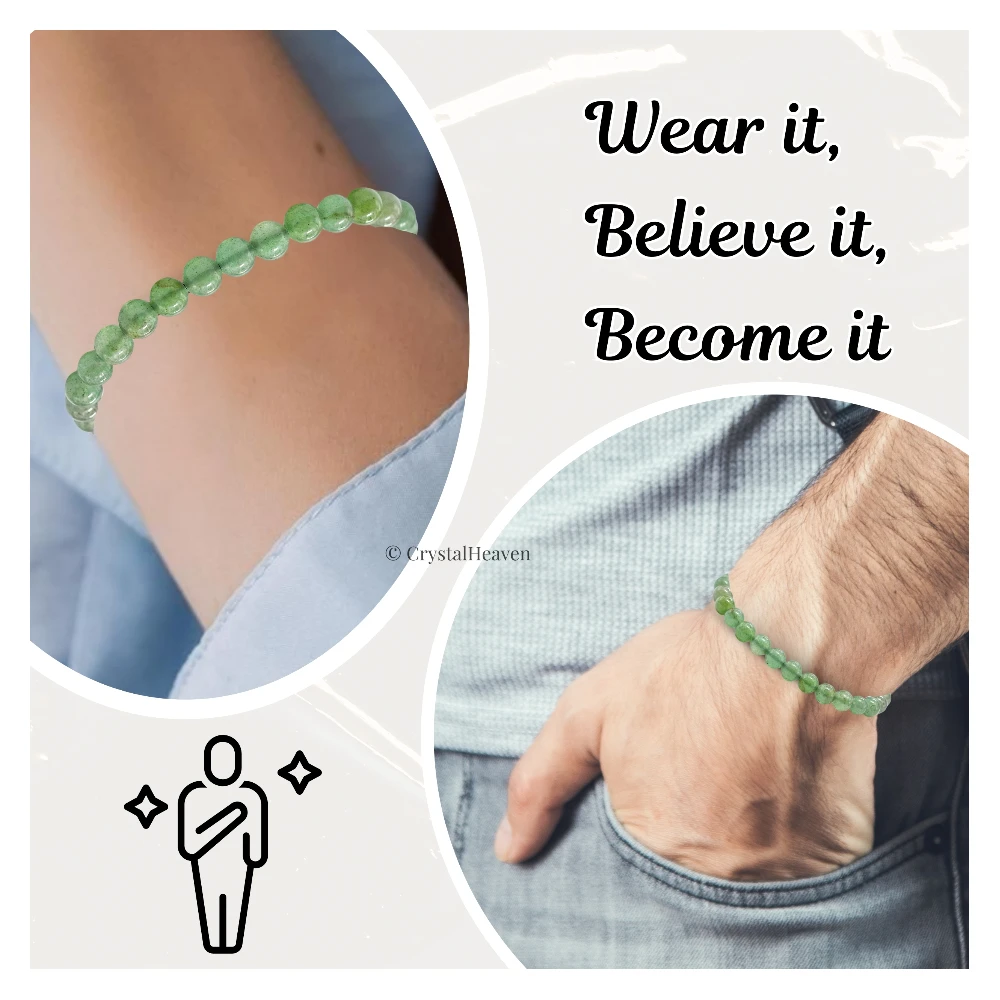 Green Aventurine Healing Crystal Bracelets - 6mm Beads