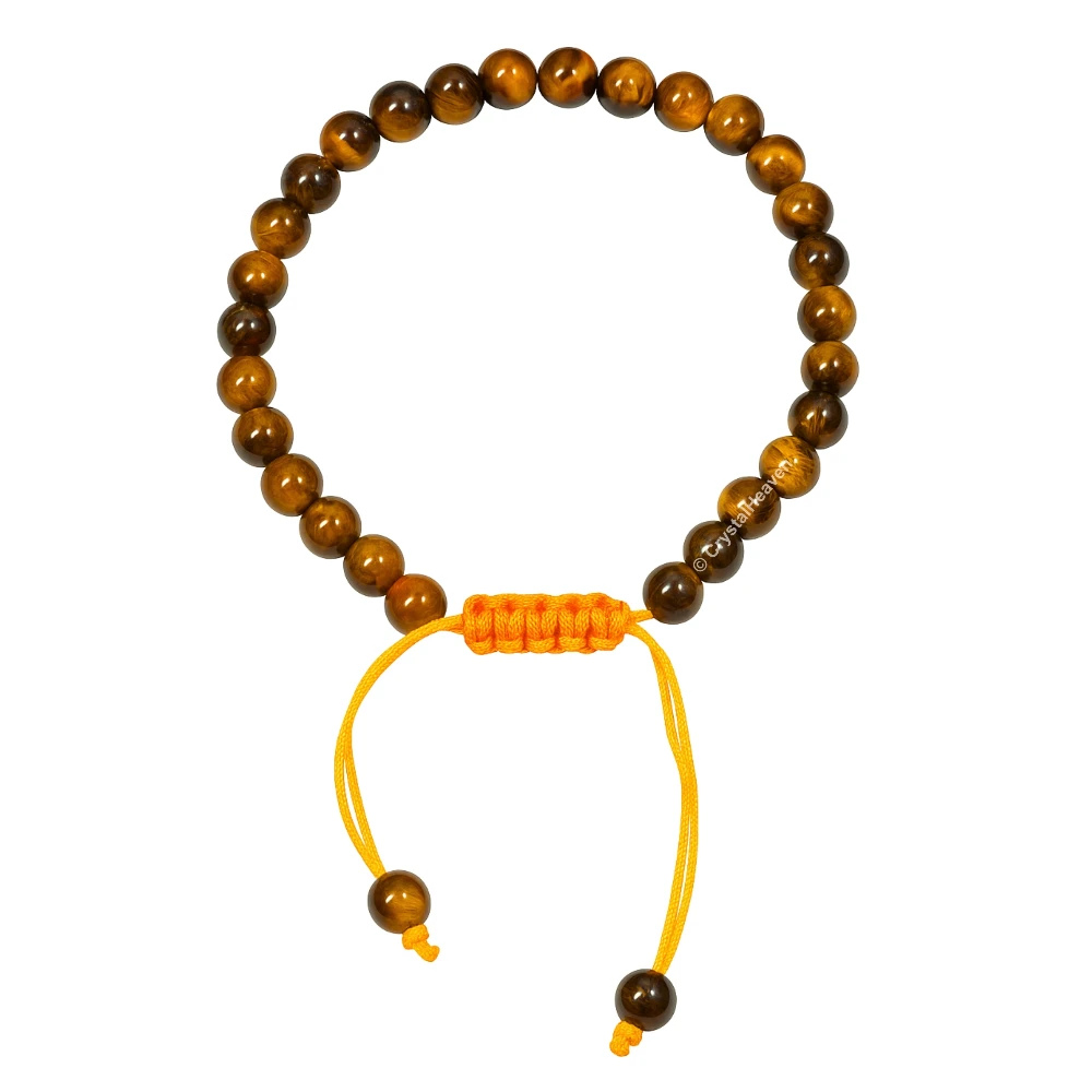 Tiger Eye Healing Crystal Bracelets - 6mm Beads (Adjustable)