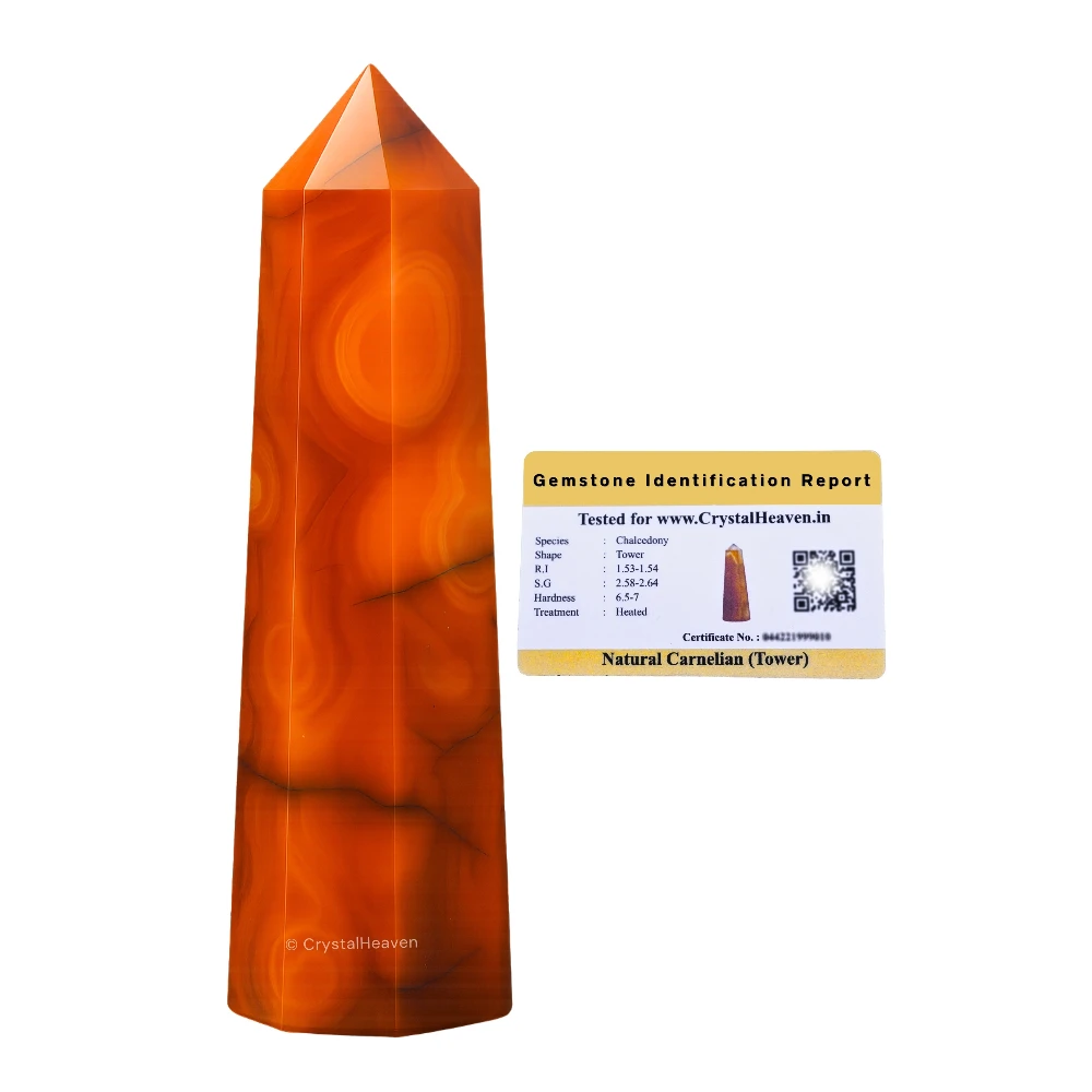 Carnelian Crystal Tower (3" to 4" inch)