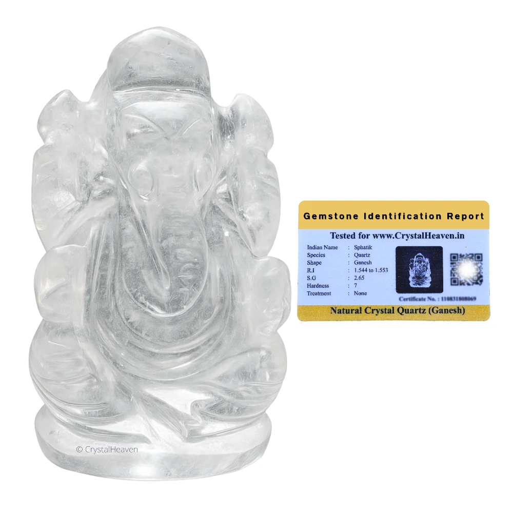 Clear Quartz Crystal Ganesh Ganpati