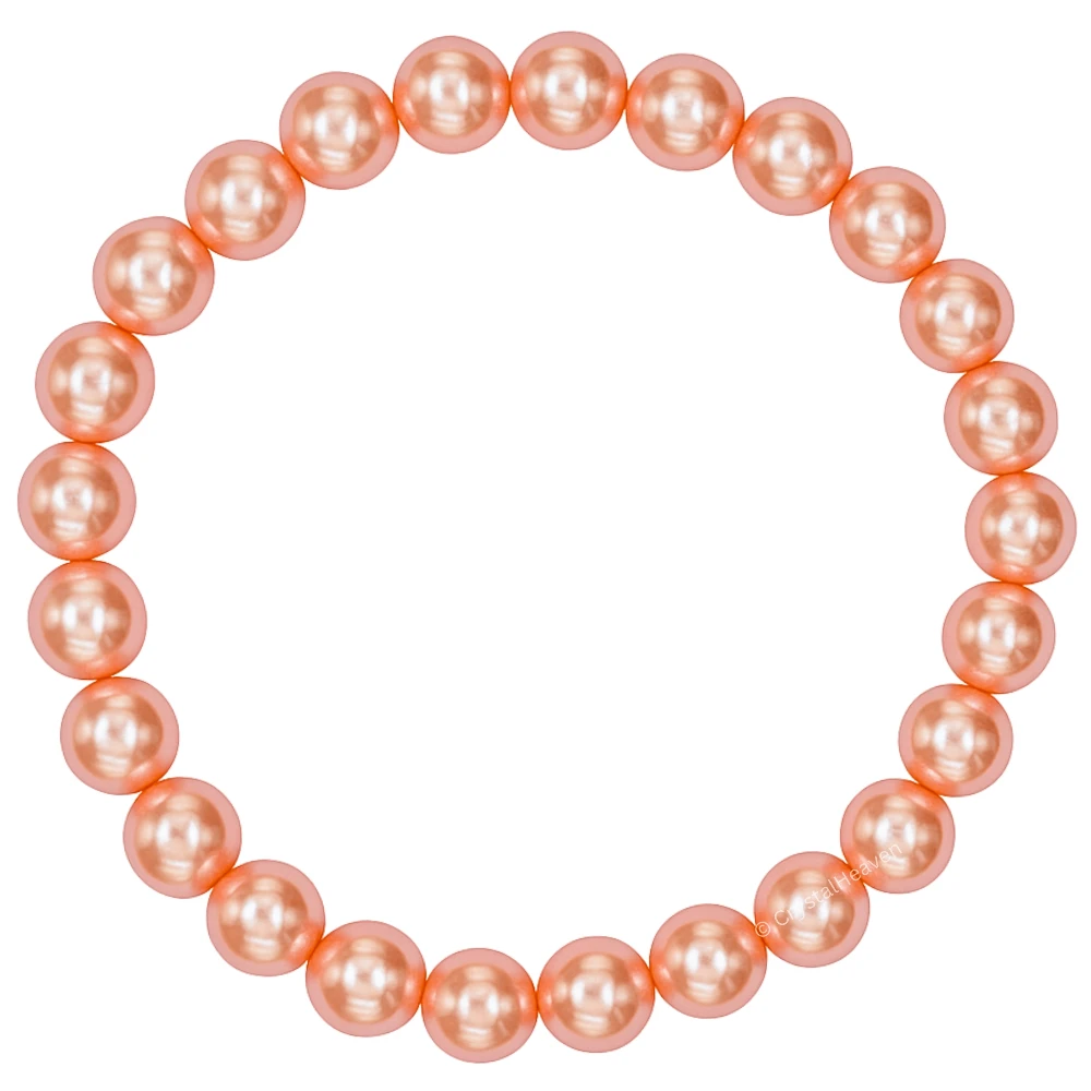 Peach Pearl Bracelet (Elastic)