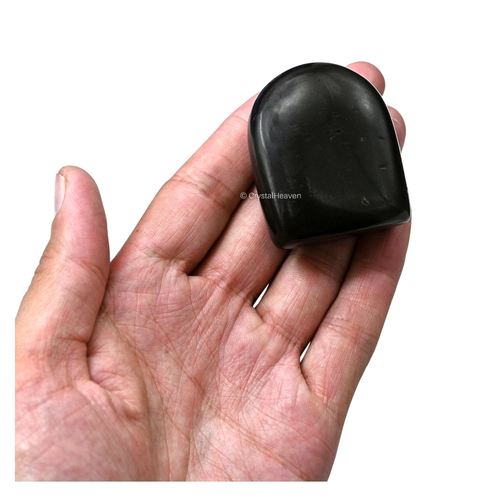 Black Tourmaline Standing Palm Stone (Regular)