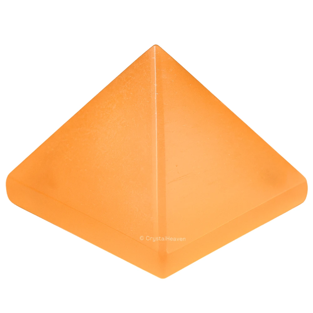 Orange Selenite Pyramid (1.5 Inch)