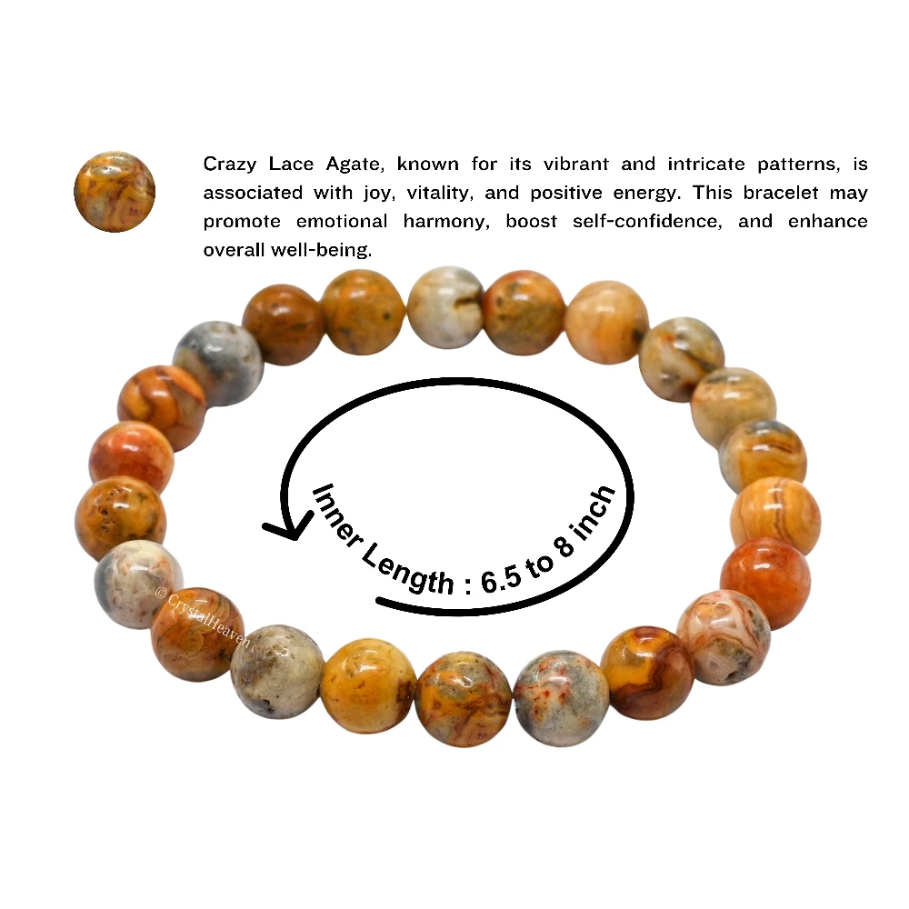 Crazy Lace Agate Bracelet (Elastic)