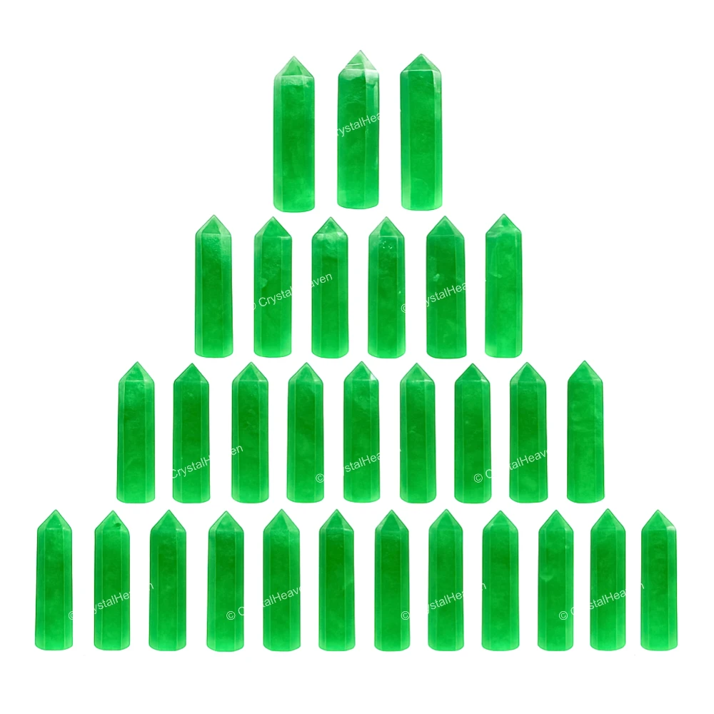 Green Fluorite Pencil Points (Set of 50)