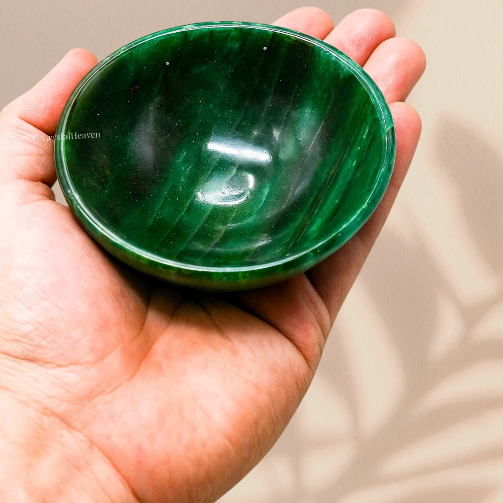 Dark Green Aventurine Crystal Bowl - 3 Inch