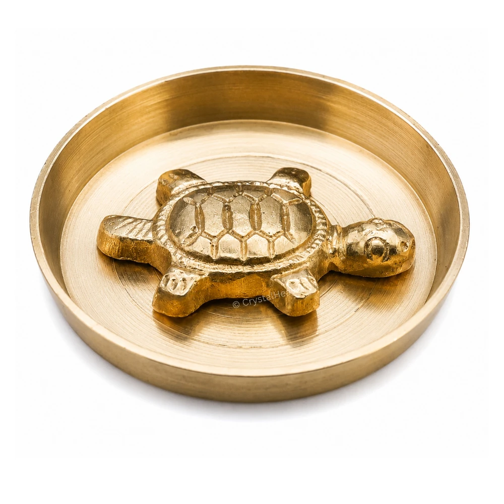 Premium Tortoise with Plate Bass Idol Figurine (75 Gram, 2 Inch)