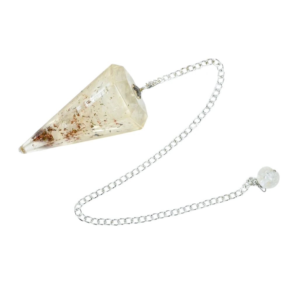 Selenite Crystal Orgone Pendulum