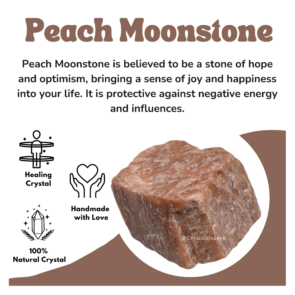 Raw Peach Moonstone Crystals (2 Pieces)