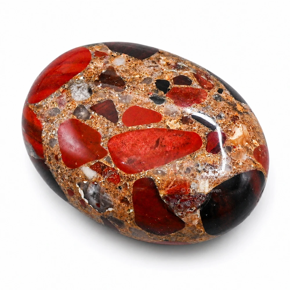 Spotted Jasper Palm Stone