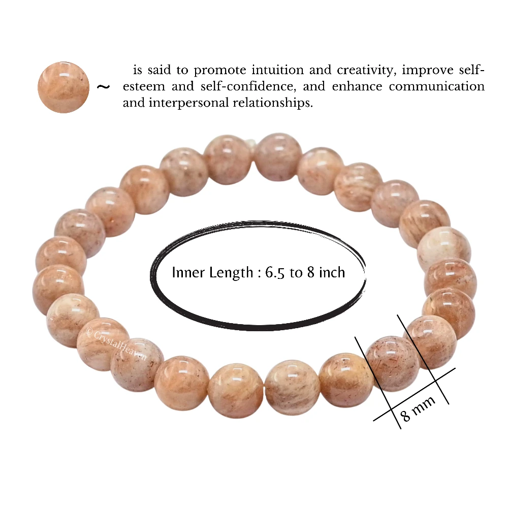 Peach Moonstone Bracelet (Elastic)