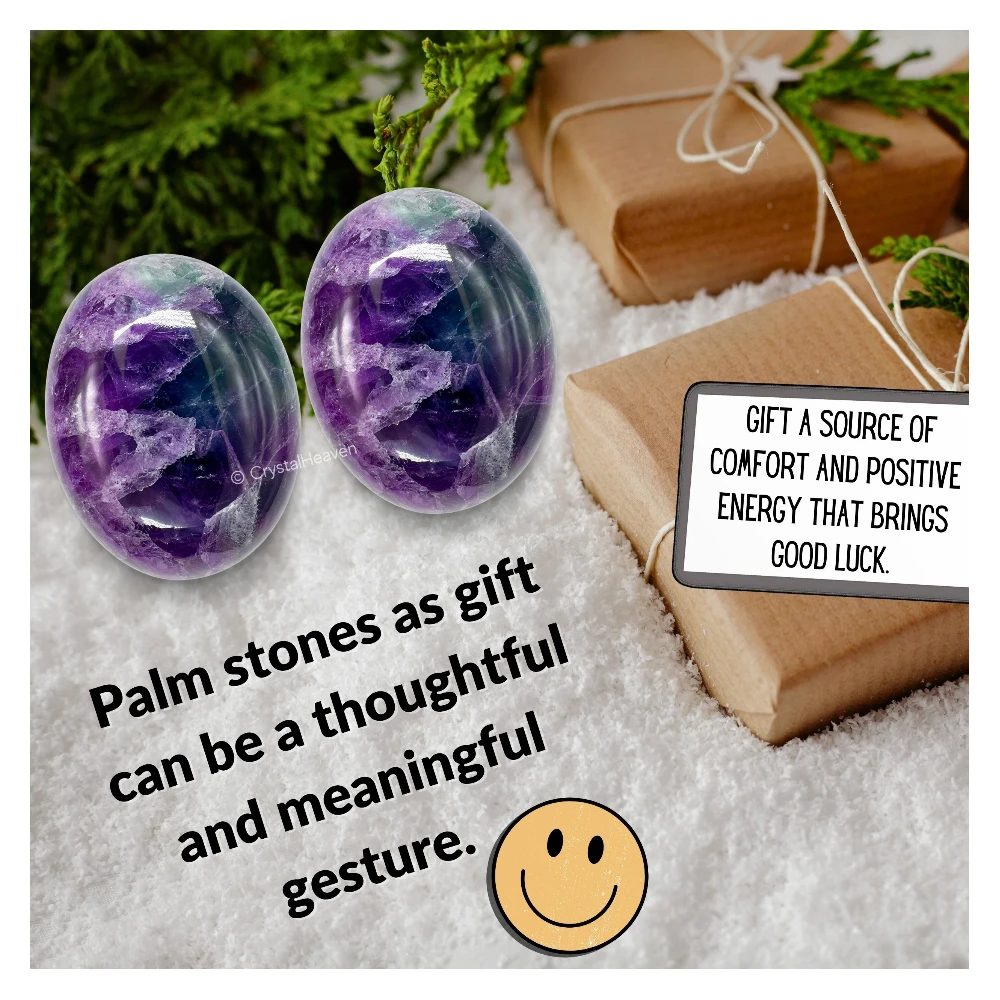 Purple Fluorite Palm Stone