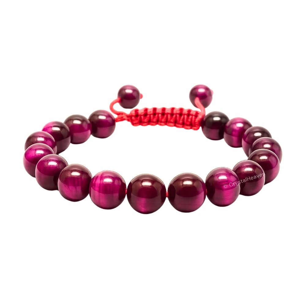 Pink Tiger Eye Bracelet (Adjustable)
