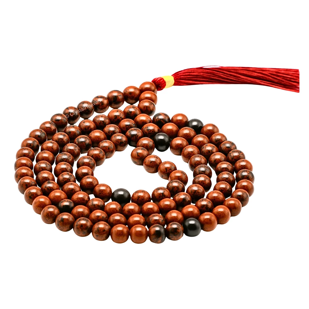 Mahogany Obsidian Japa Mala (Without Knot)