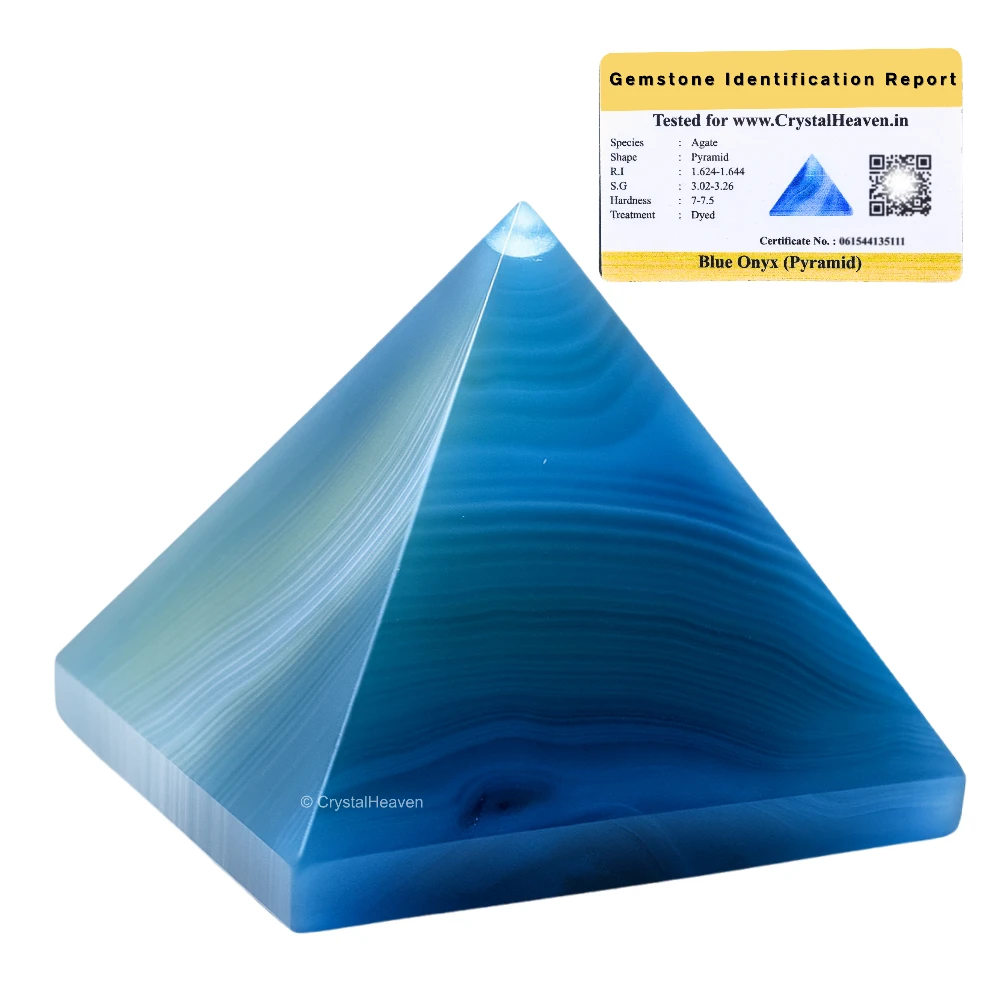 Blue Onyx Pyramid (1 Inch)