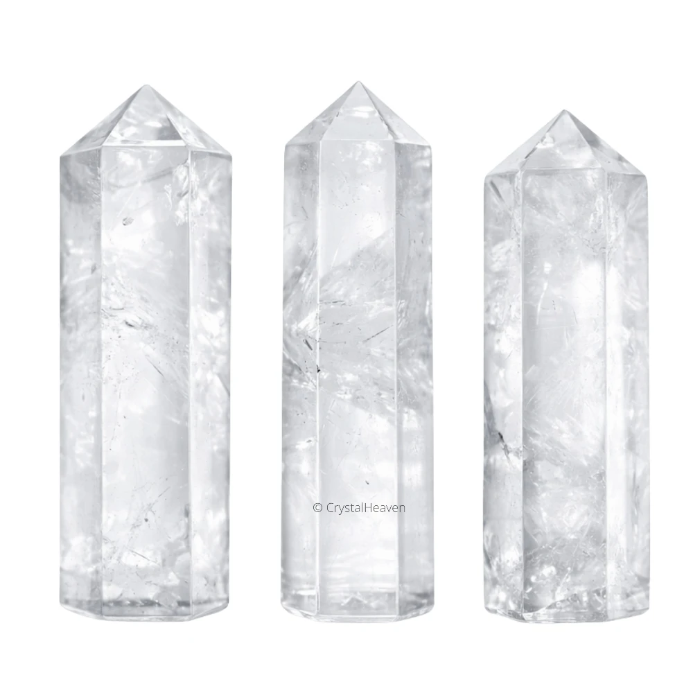 Clear Quartz Pencil Points (Set of 3)