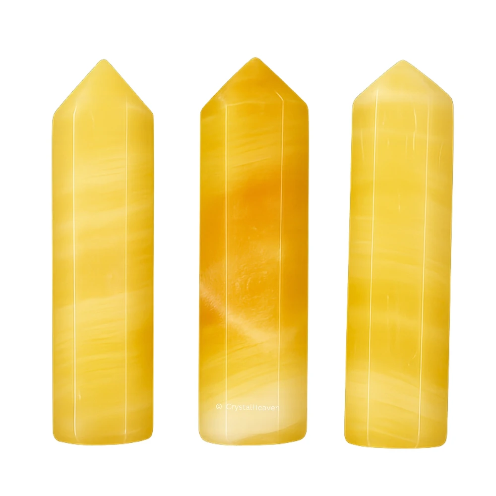Yellow Calcite Pencil Points (Set of 10)