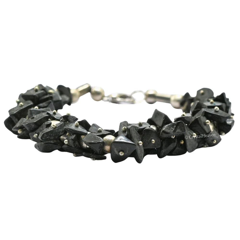 Shungite Chips Bead Bracelet (Adjustable, Fuse Wire)