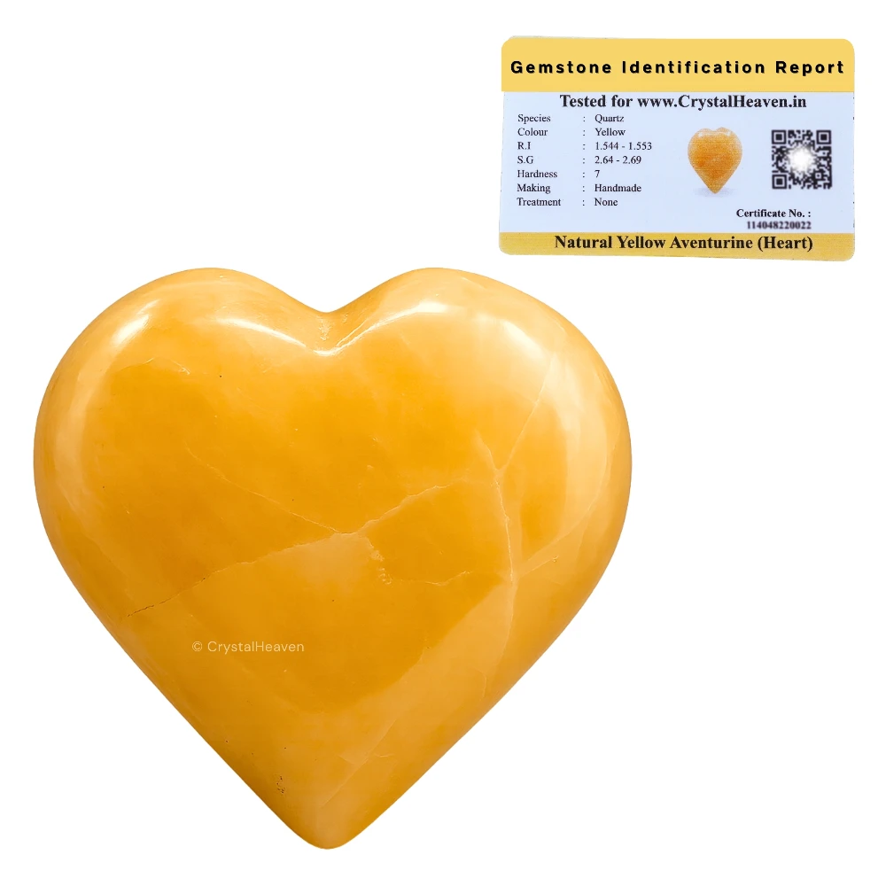 Yellow Aventurine Heart