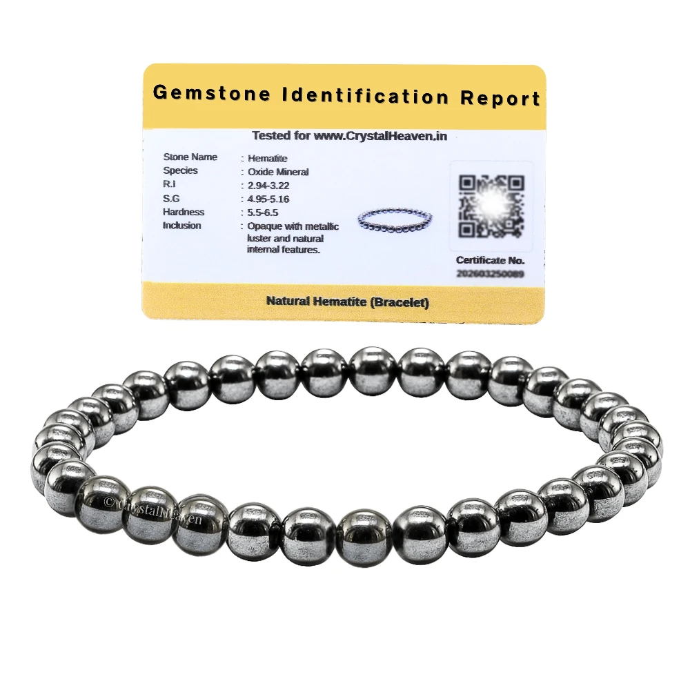 Hematite Healing Crystal Bracelets - 6mm Beads