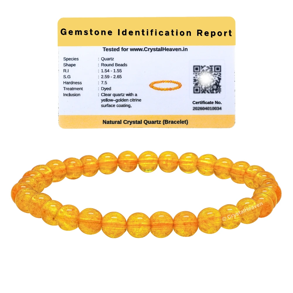 Citrine Onyx Healing Crystal Bracelets - 6mm Beads
