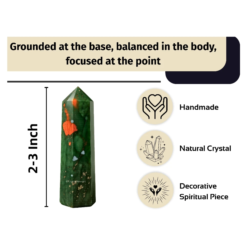 African Bloodstone Crystal Tower (2" to 3" inch)