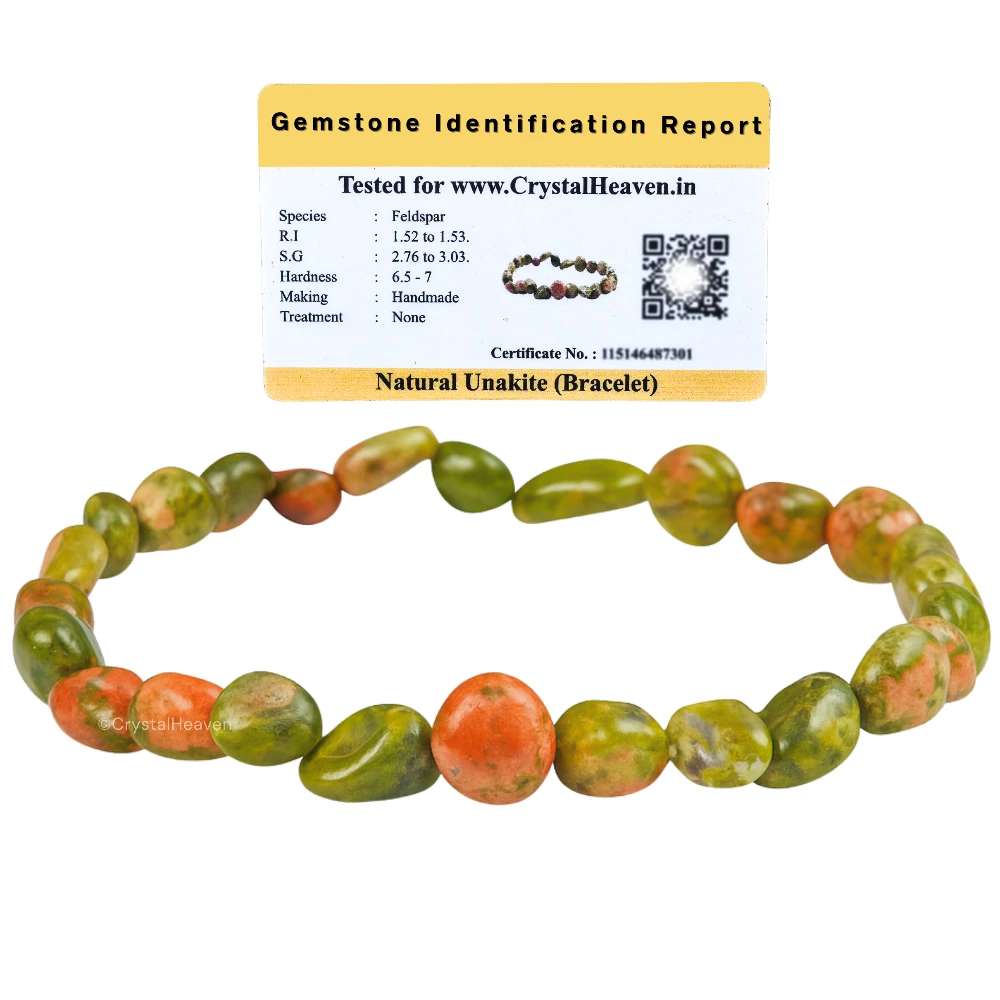 Unakite Tumbled Bracelet (Elastic)