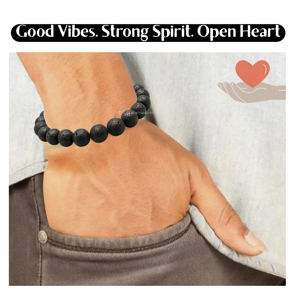 Lava Stone Bracelet (Adjustable)