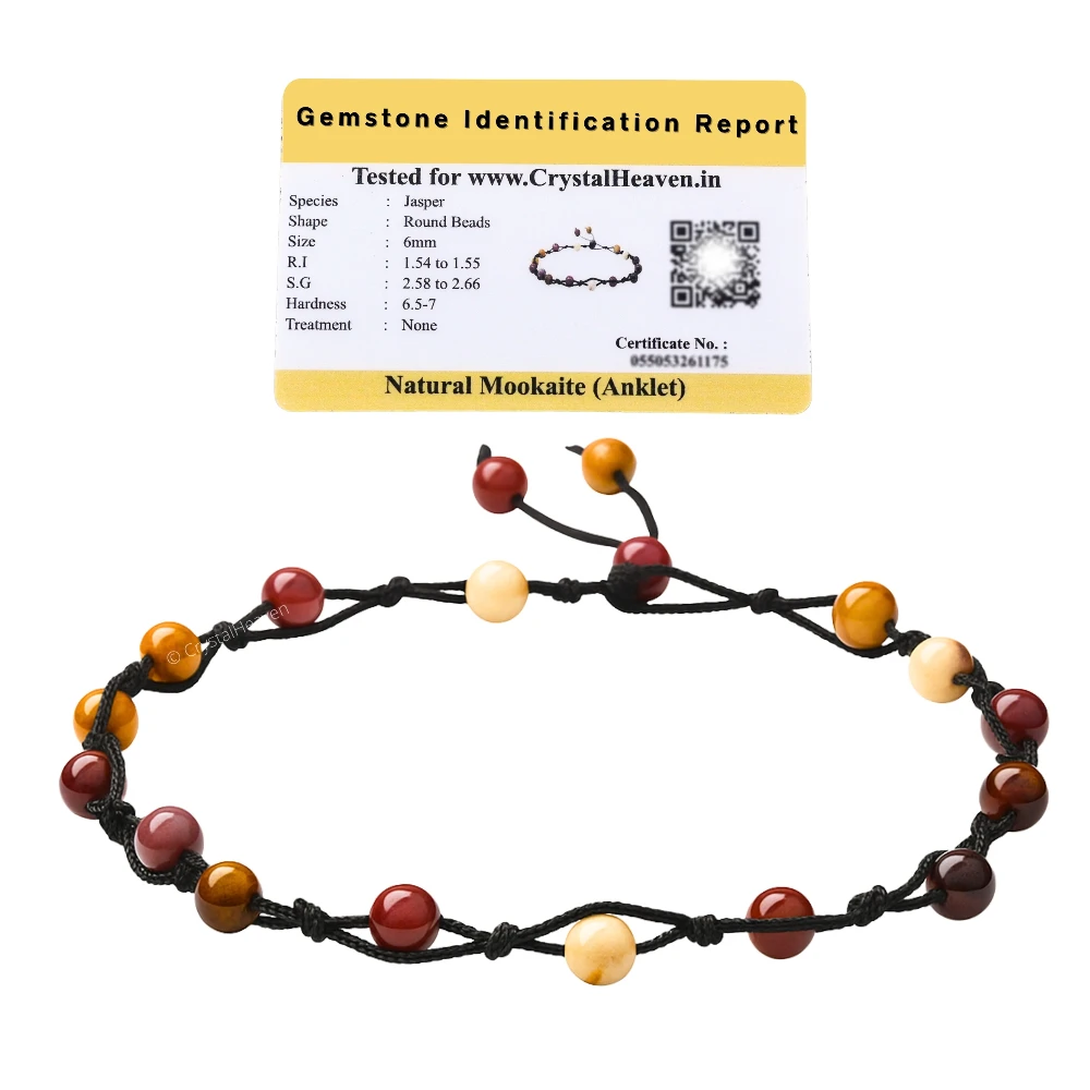 Mookaite Anklet (Hand Knotted)