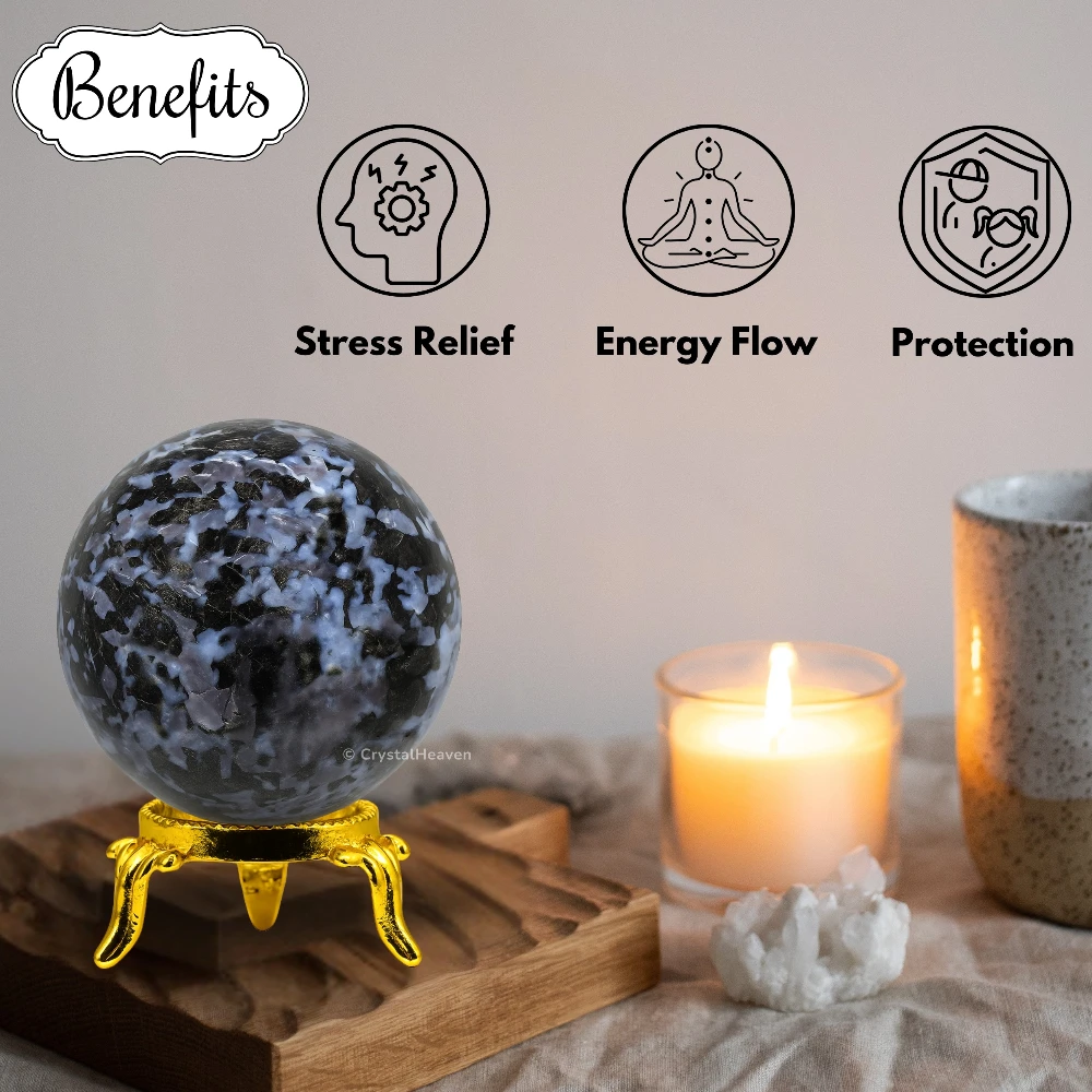Indigo Gabbro Sphere (1.5 Inch)