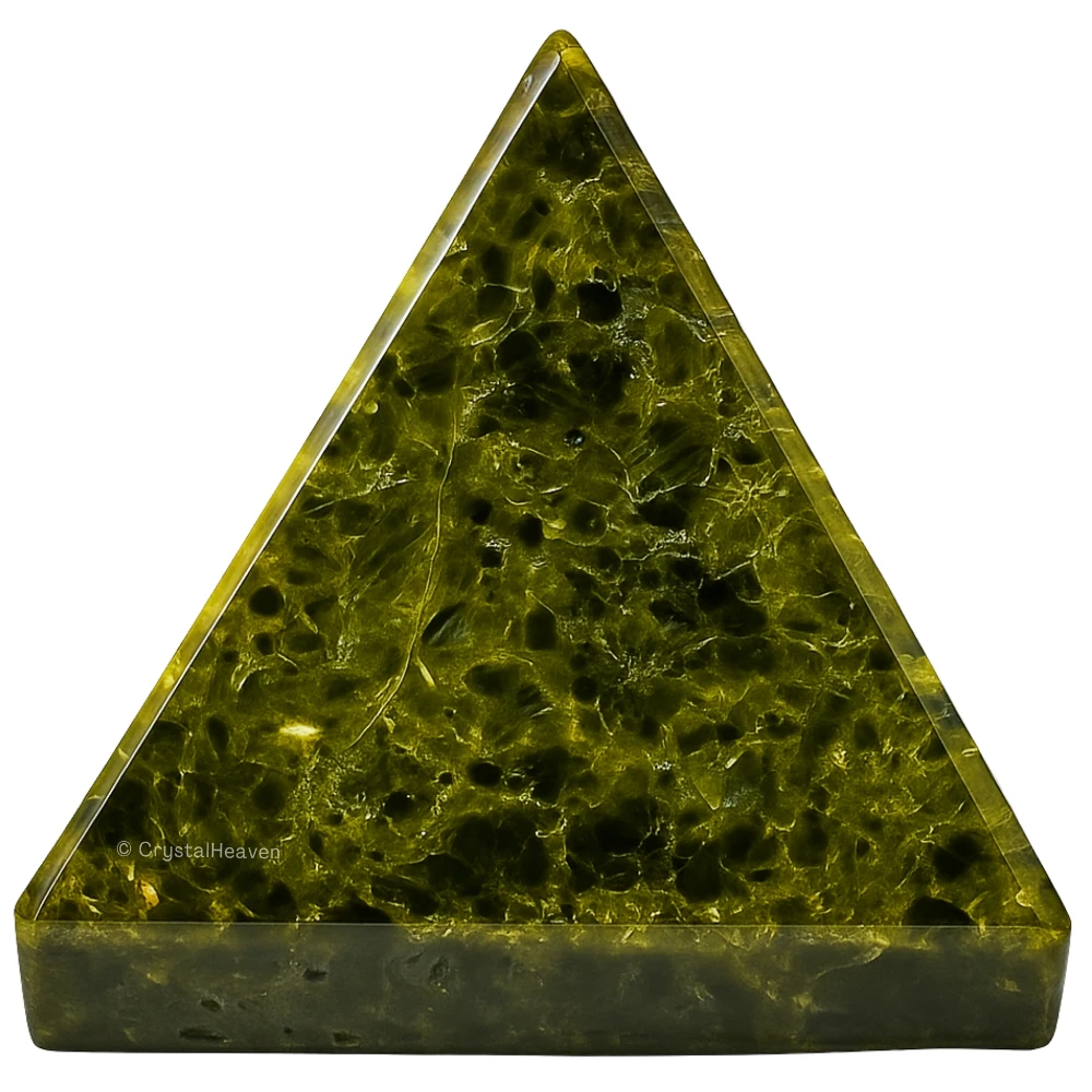 Green Tourmaline in Matrix Pyramid (2 Inch)