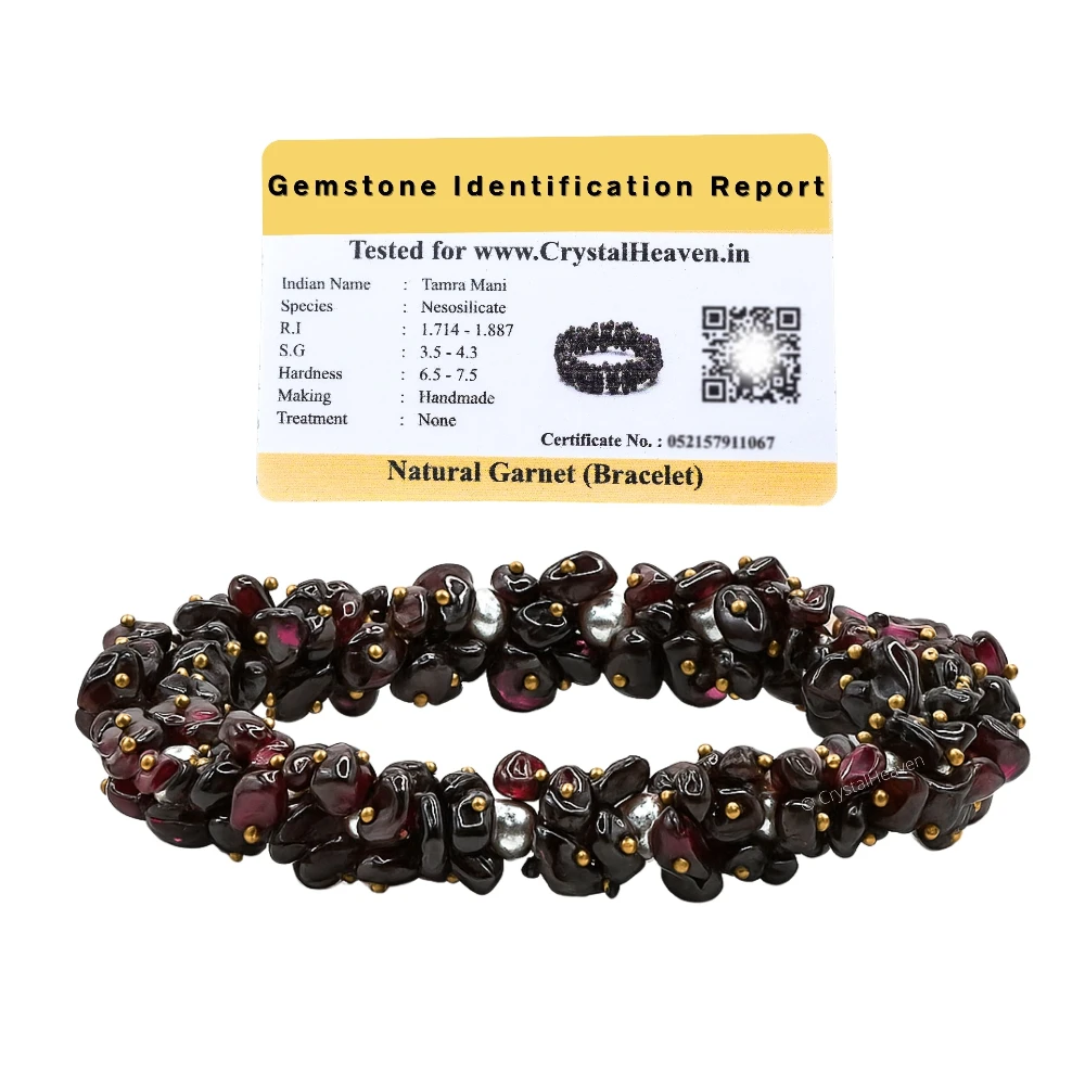 Garnet Chips Bead Bracelet