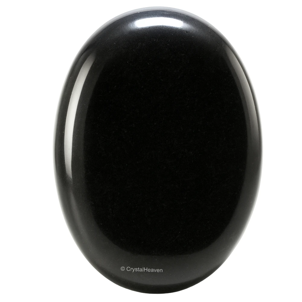 Black Agate Palm Stone