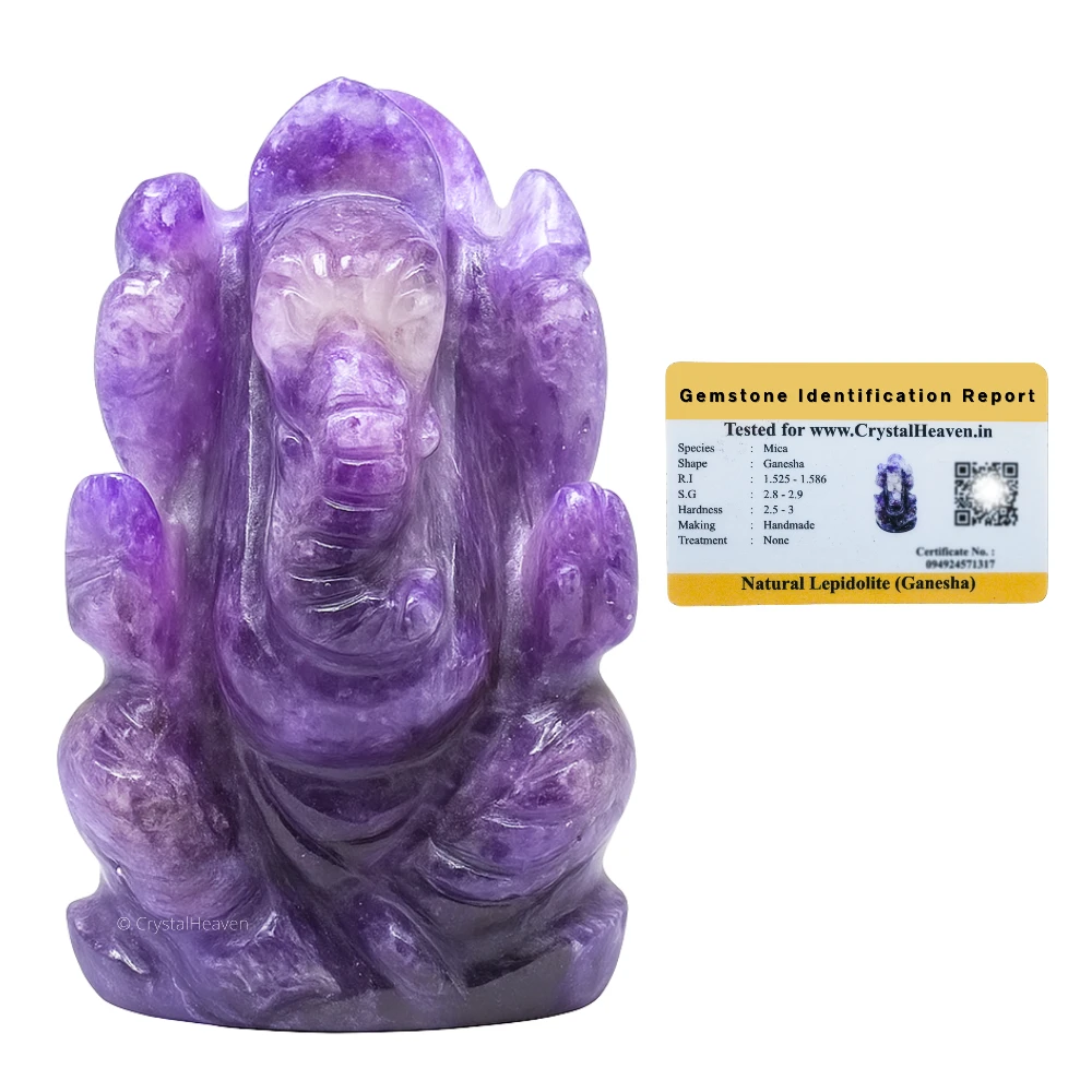 Lepidolite Crystal Ganesh Ganpati