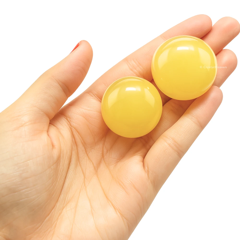 Yellow Calcite Sphere (1 Inch)