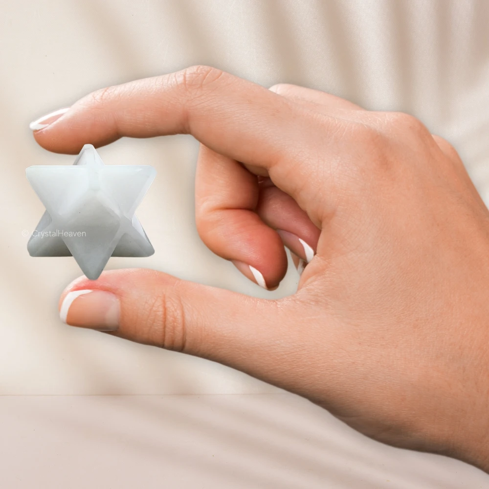 Snow Quartz Crystal Merkaba (20-25 mm)