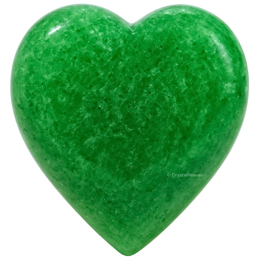 Green Strawberry Quartz Heart