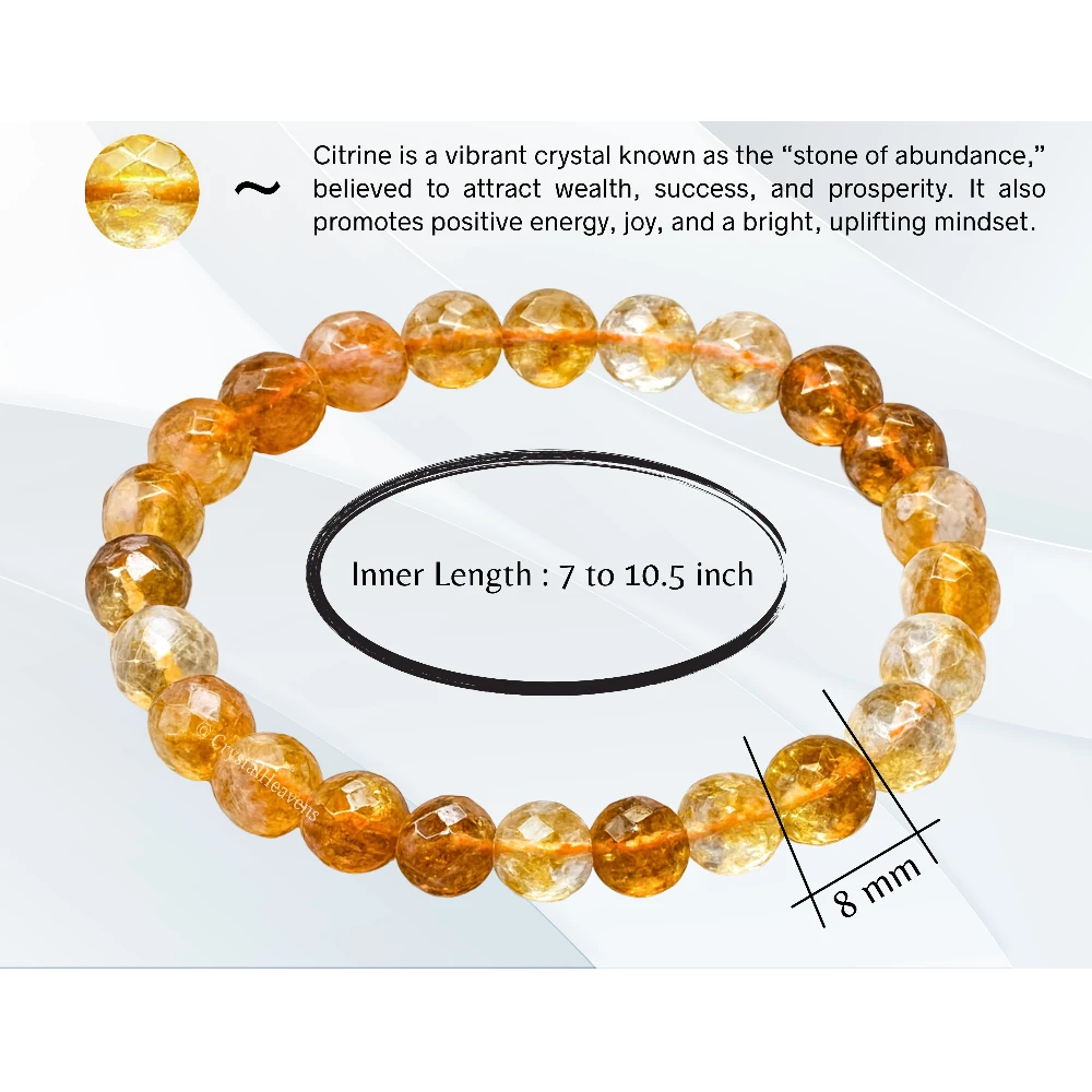 Citrine Bracelet (Faceted-Stretchable)
