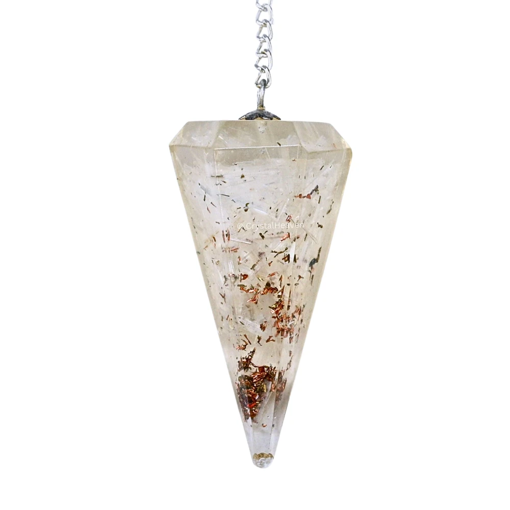 Selenite Crystal Orgone Pendulum
