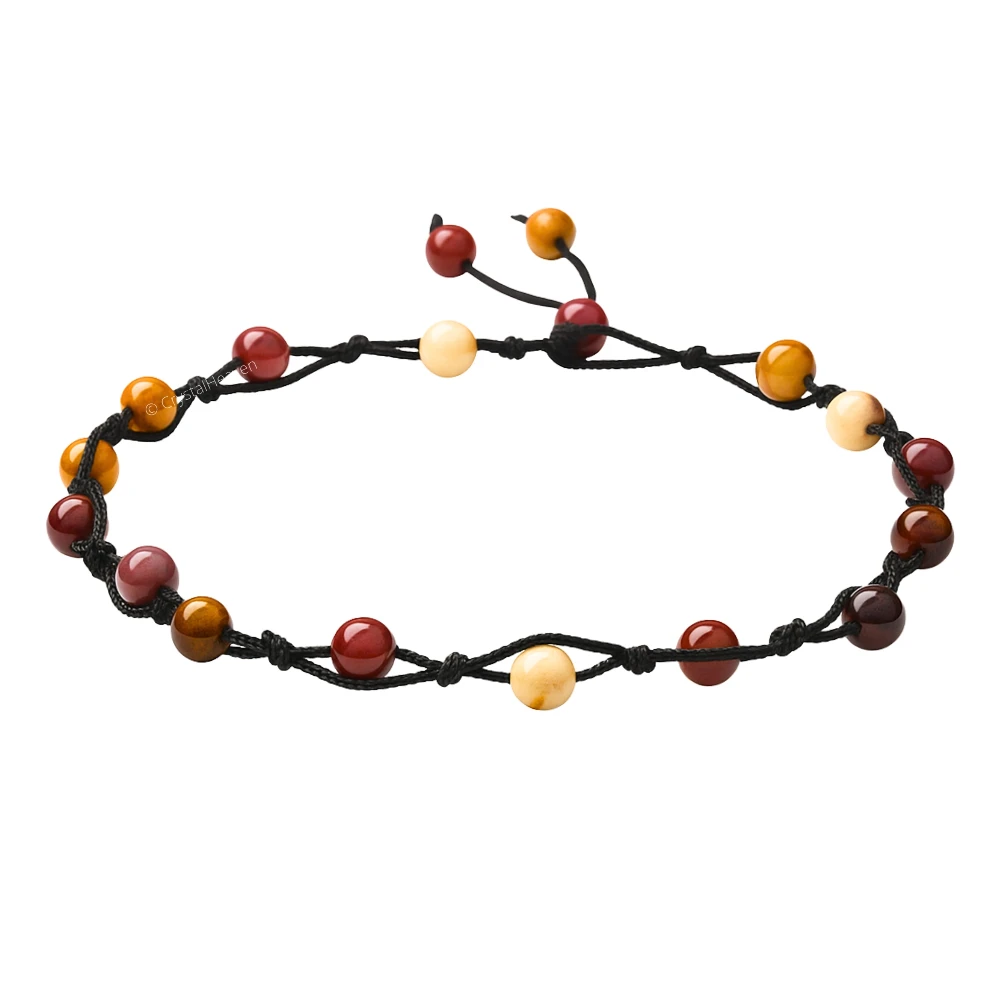 Mookaite Anklet (Hand Knotted)