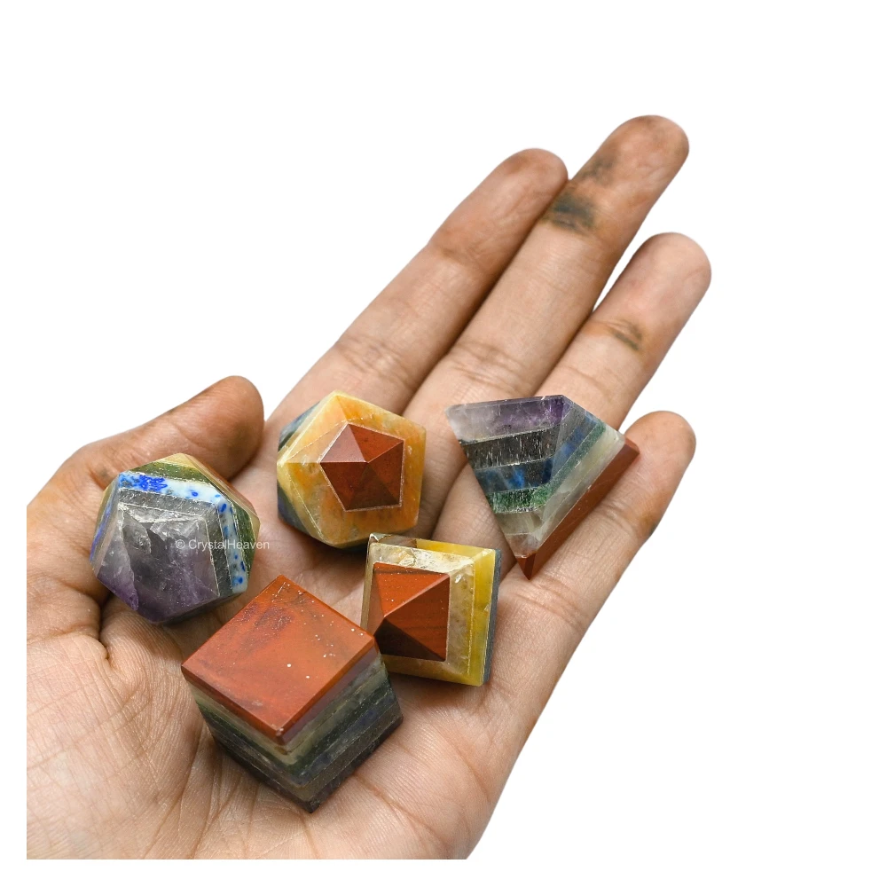 7 Chakra Platonic Solid - 5 Pcs